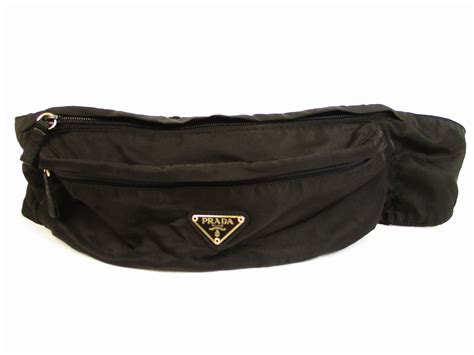 prada waist bag on body|Prada nylon fanny bag.